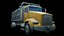 Camion ribaltabile realistico low poly, risorsa pronta per il gioco, risorsa pronta