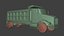 Camion ribaltabile realistico low poly, risorsa pronta per il gioco, risorsa pronta