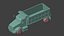 Camion ribaltabile realistico low poly, risorsa pronta per il gioco, risorsa pronta