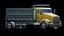 Camion ribaltabile realistico low poly, risorsa pronta per il gioco, risorsa pronta