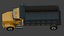 Camion ribaltabile realistico low poly, risorsa pronta per il gioco, risorsa pronta