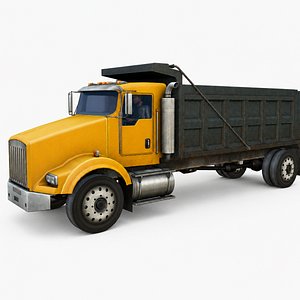 3D Realistic Low Poly Dump Truck Game Ready Asset Ready Asset