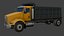 Camion ribaltabile realistico low poly, risorsa pronta per il gioco, risorsa pronta