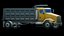 Camion ribaltabile realistico low poly, risorsa pronta per il gioco, risorsa pronta