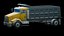Camion ribaltabile realistico low poly, risorsa pronta per il gioco, risorsa pronta