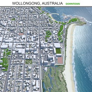 3D Wollongong Downtown Australia