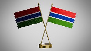 Table  Flag  of The Gambia 3D model