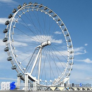 london eye wheel 3d model