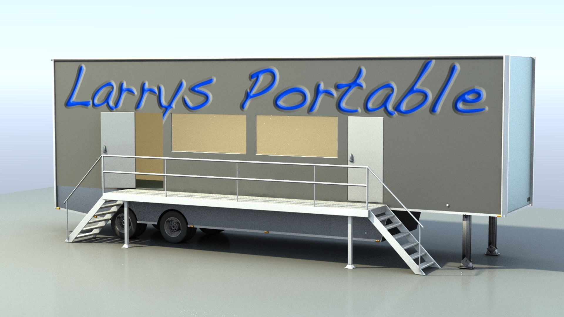 3D pop-up shop trailer mobile - TurboSquid 1547993