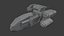 Raumschiff Low-Poly-Modell