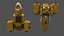 Raumschiff Low-Poly-Modell