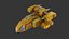 Raumschiff Low-Poly-Modell