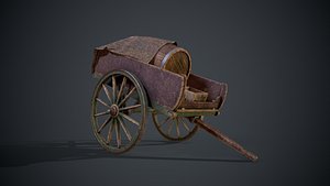 Western Ammo Cart (Game ready)