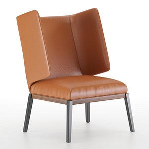 high-back armchair chair 3D model