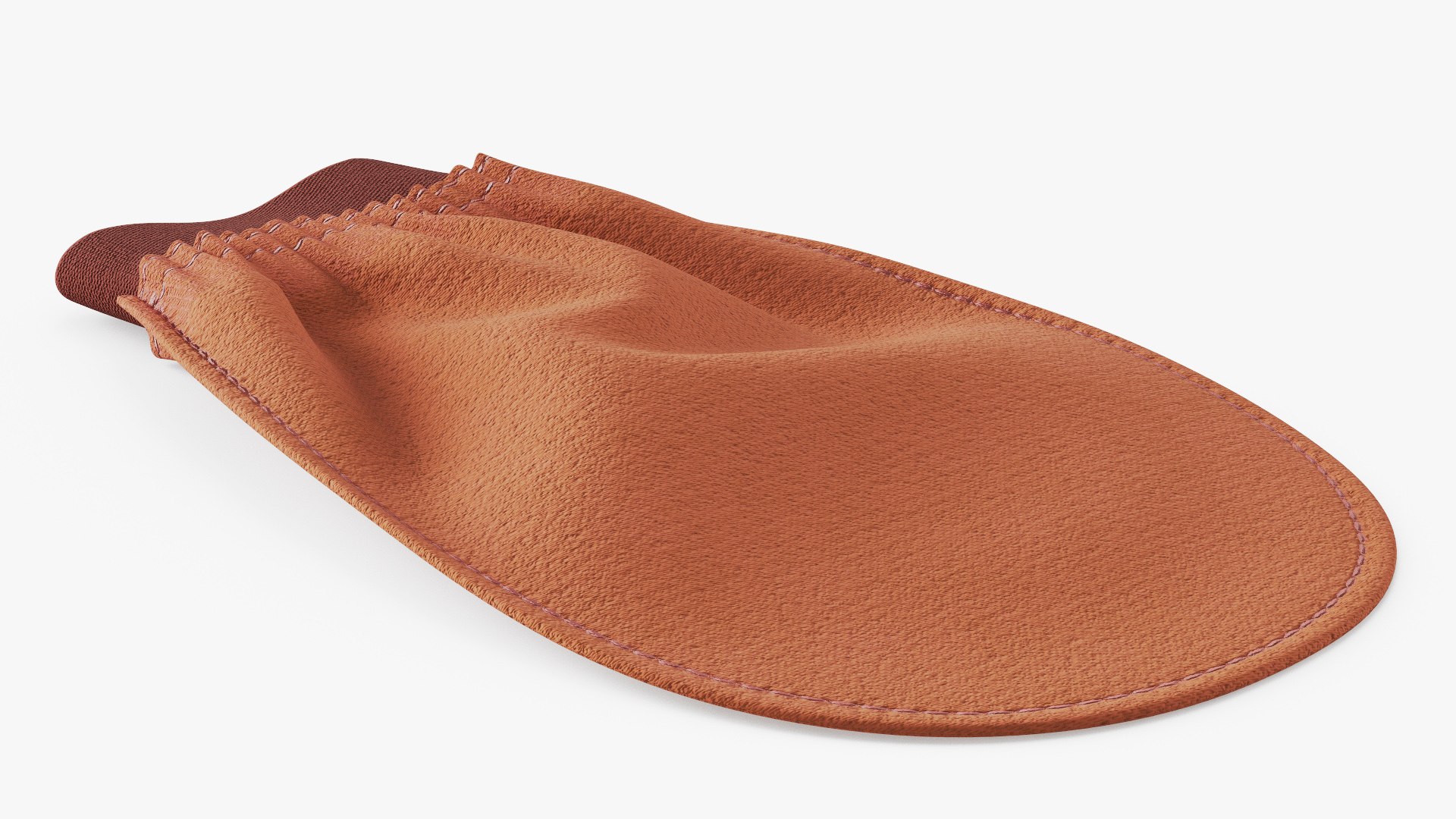 Spa Exfoliation Body Glove Flat Brown 3D model preview
