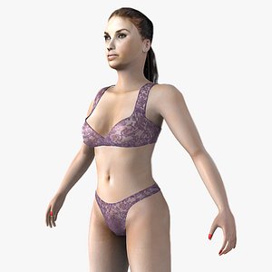 realistic nude woman body 3d model