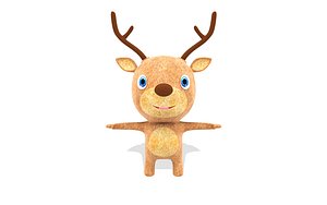 Cartoon Reindeer Deer HumanIK Rigged