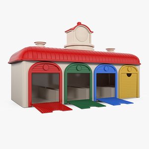 3d model toy garage