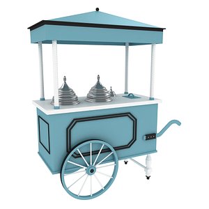 3D model cart ice cream