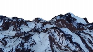 3D model snow mountain