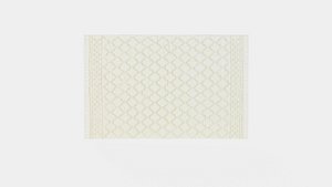 3D Large Carpet With Tassels Light Beige