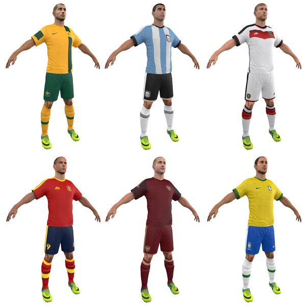 3d model soccer players