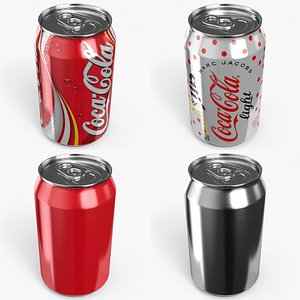 Beverage Cans 330 ml PBR Collection 3D model