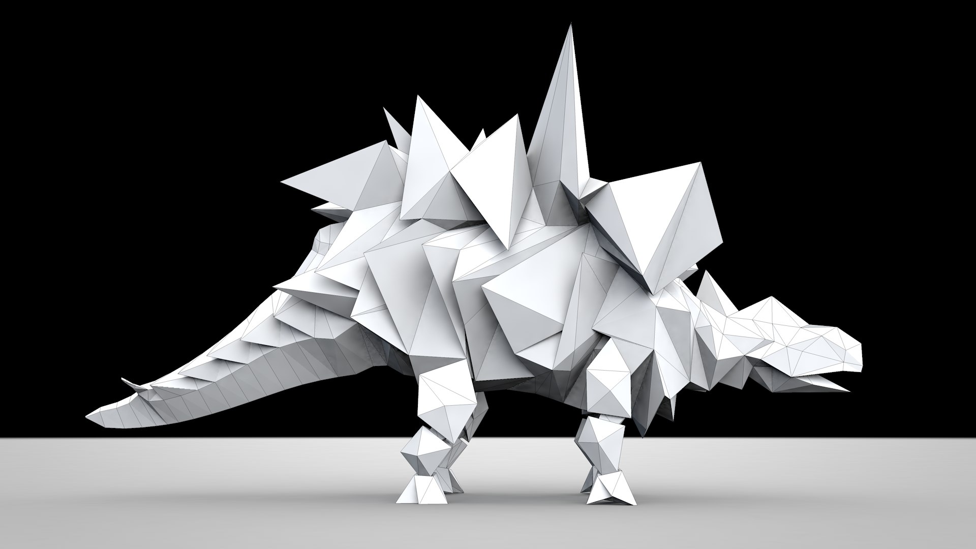 Origami Stegosaurus 3D Model - TurboSquid 2033359