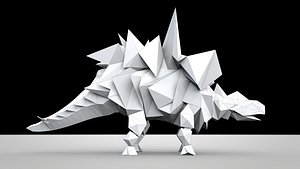 Origami Stegosaurus 3D model
