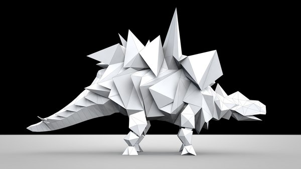 modelo 3d Origami Stegosaurus - TurboSquid 2033359