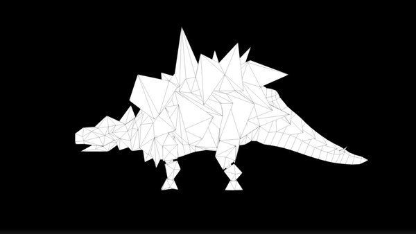 modelo 3d Origami Stegosaurus - TurboSquid 2033359