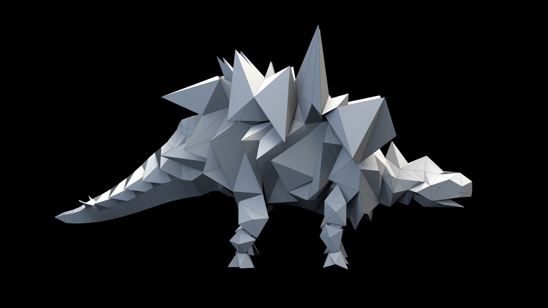Origami Stegosaurus 3D Model - TurboSquid 2033359