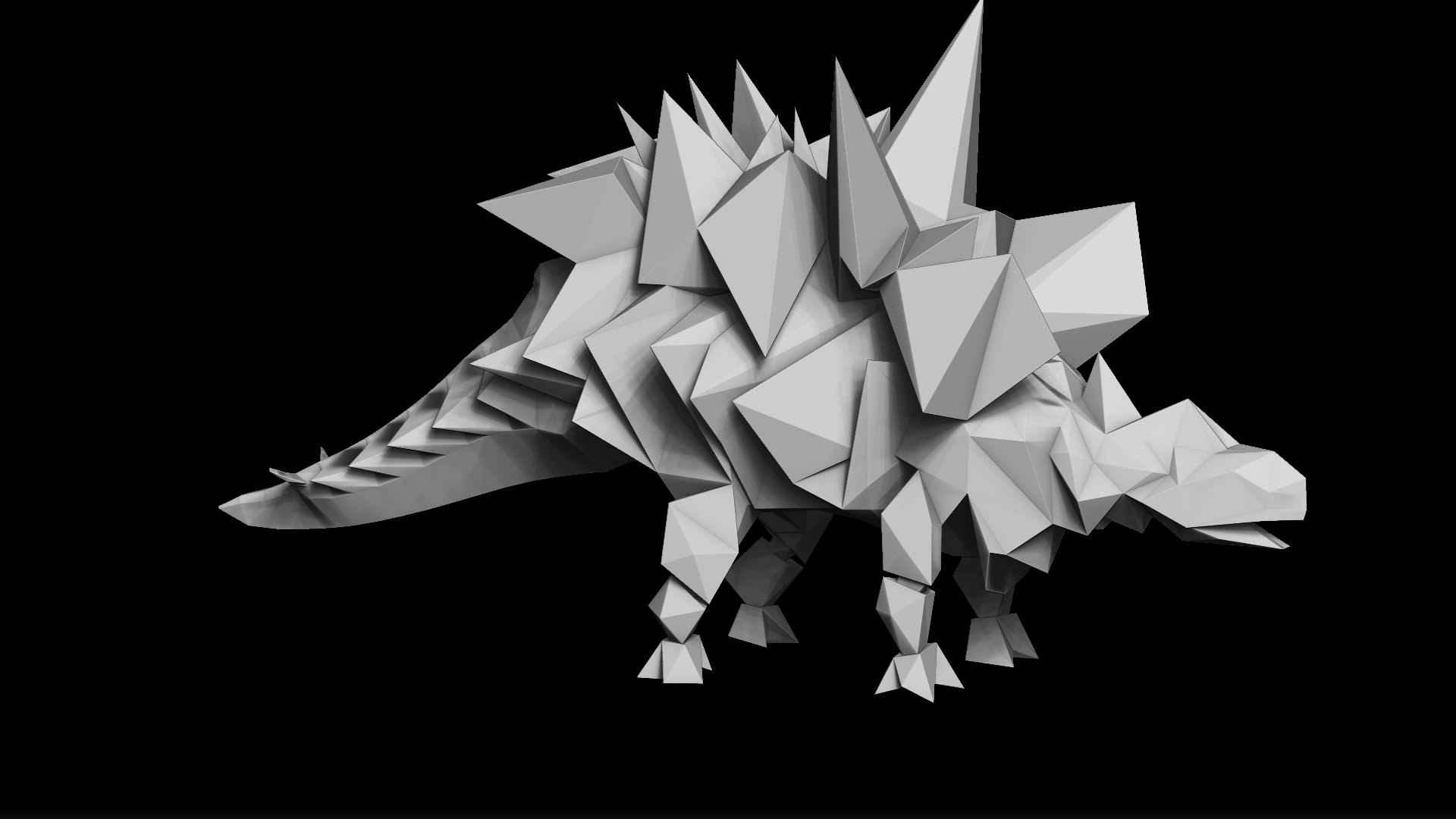 Origami Stegosaurus 3D Model - TurboSquid 2033359
