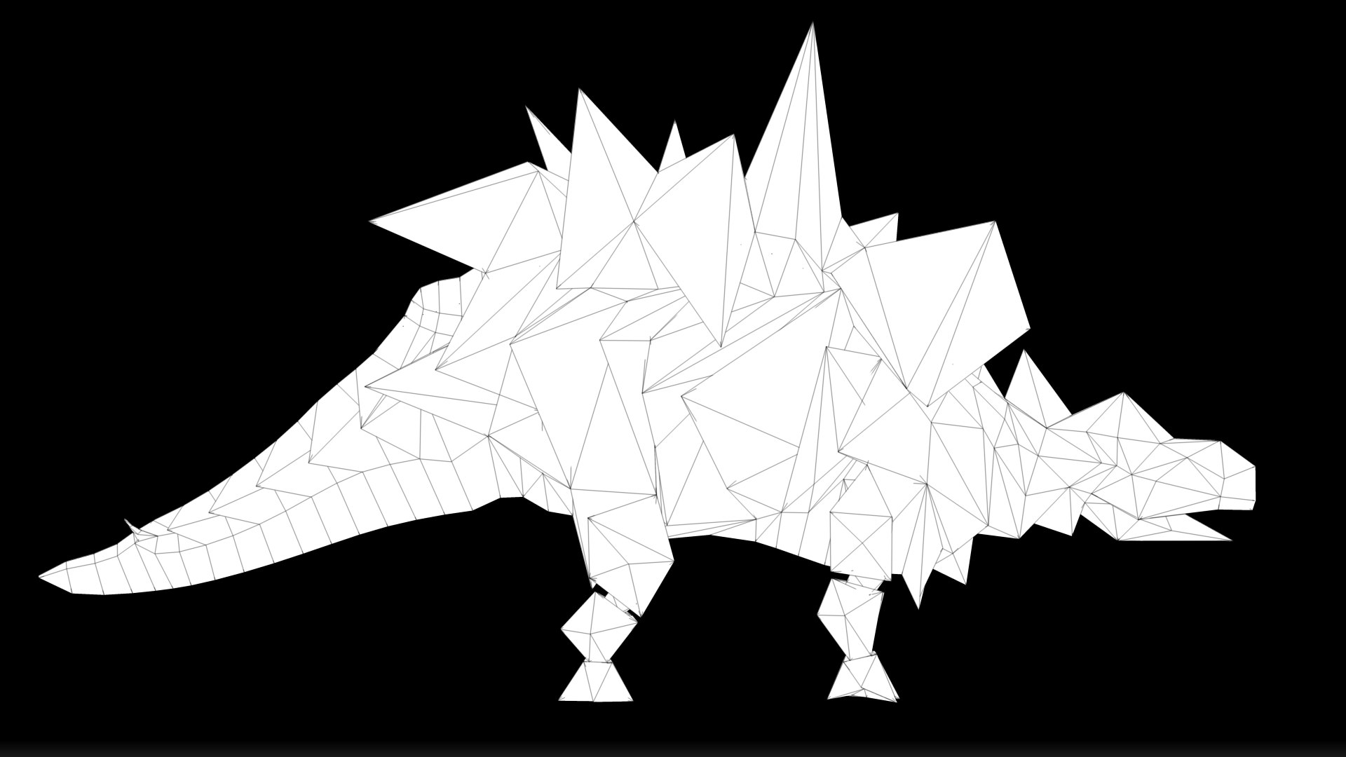 Origami Stegosaurus 3D Model - TurboSquid 2033359