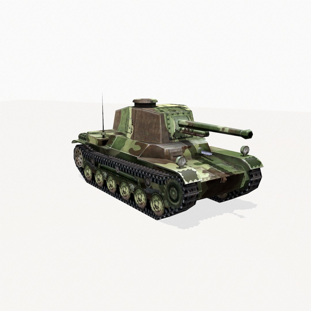 type 3 tank chi-nu 3d model