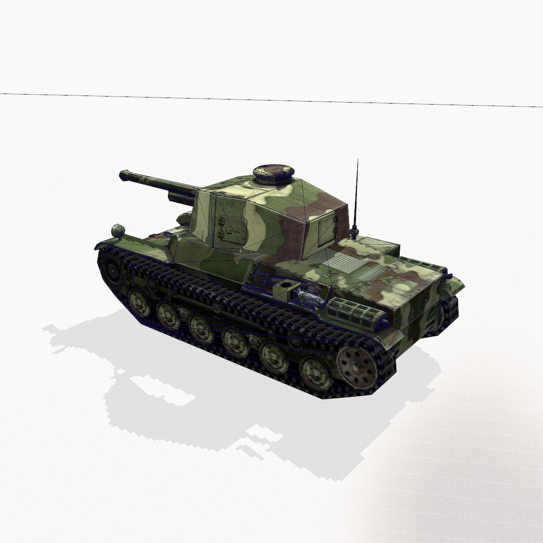 type 3 tank chi-nu 3d model