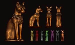 Egyptian ritual cat - Sekhmet Goddess - Bastet Goddess print