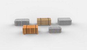 3D Construction Materials 3D model model