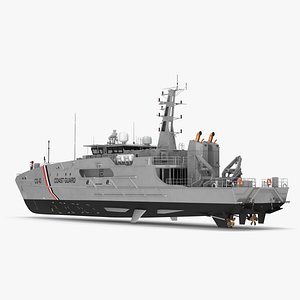 3D TTS Scarborough CG42 Coast Guard Rigged for Maya model