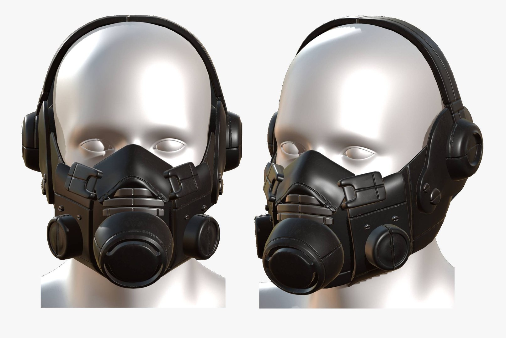 防毒マスクレスピレーターSF未来のヘルメット3Dモデル