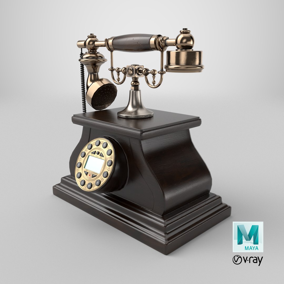 Vintage wooden telephone 3D model https://p.turbosquid.com/ts-thumb/uh/7P2nDB/v9/stemcell_maya_vray_render/png/1773070187/1920x1080/fit_q87/b3c6b776512363a56eb9a274f5ce686ad787081c/stemcell_maya_vray_render.jpg