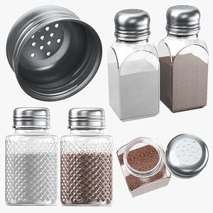 3D model Detailed Salt And Peppers Shakers