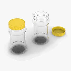 3D Pickle Bottle Yellow model