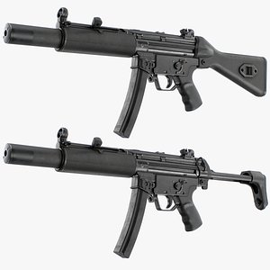 Heckler and Koch MP5SD Low Poly