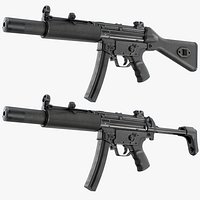 Heckler and Koch MP5SD Low Poly