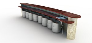 modelled bar 3d model