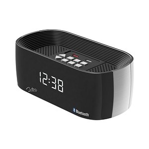 3D Clock Radio Titanium Bluetooth Alarm
