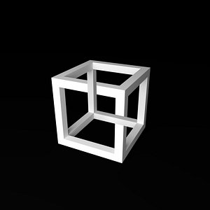 Esher impossible cube for 3d print