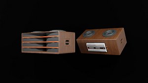 3D Speaker Two Subwoofe model