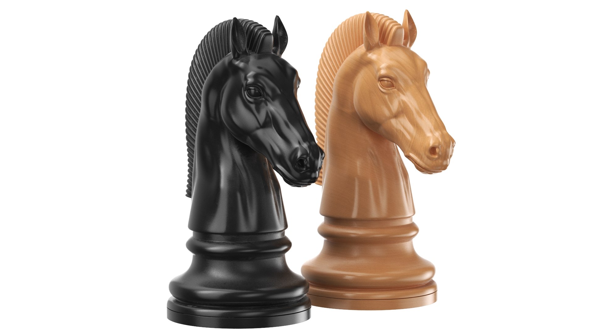 Detailed Chess Knight Wooden Model - TurboSquid 2268334